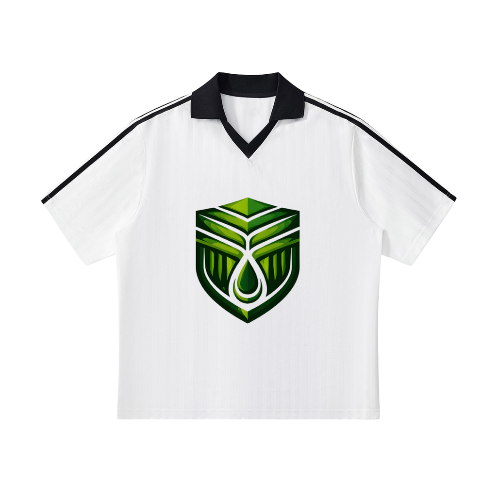Light Contrast Collar Striped Soccer Jersey