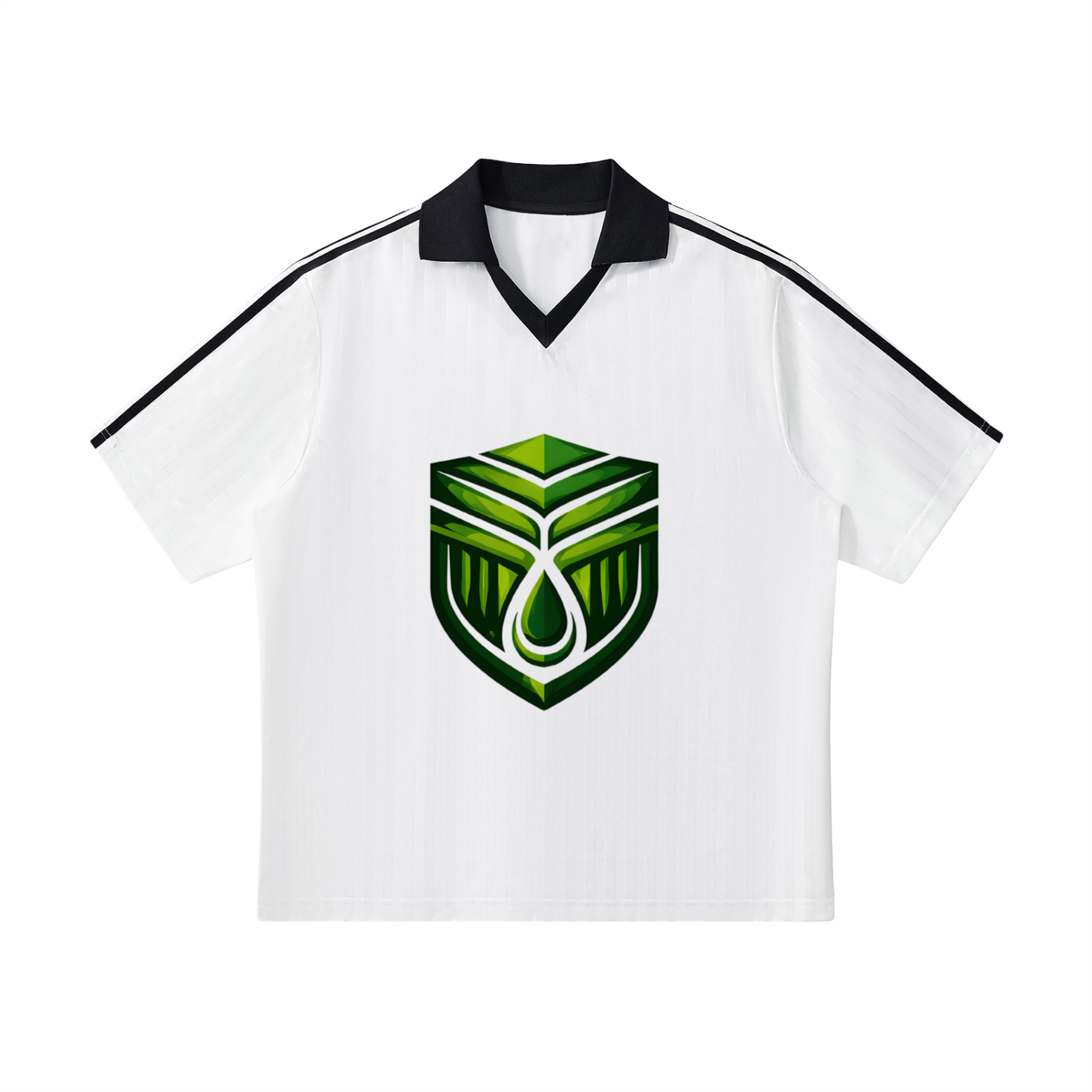 Light Contrast Collar Striped Soccer Jersey