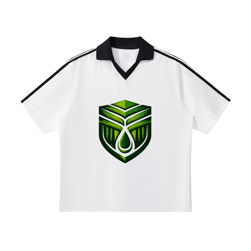 Light Contrast Collar Striped Soccer Jersey