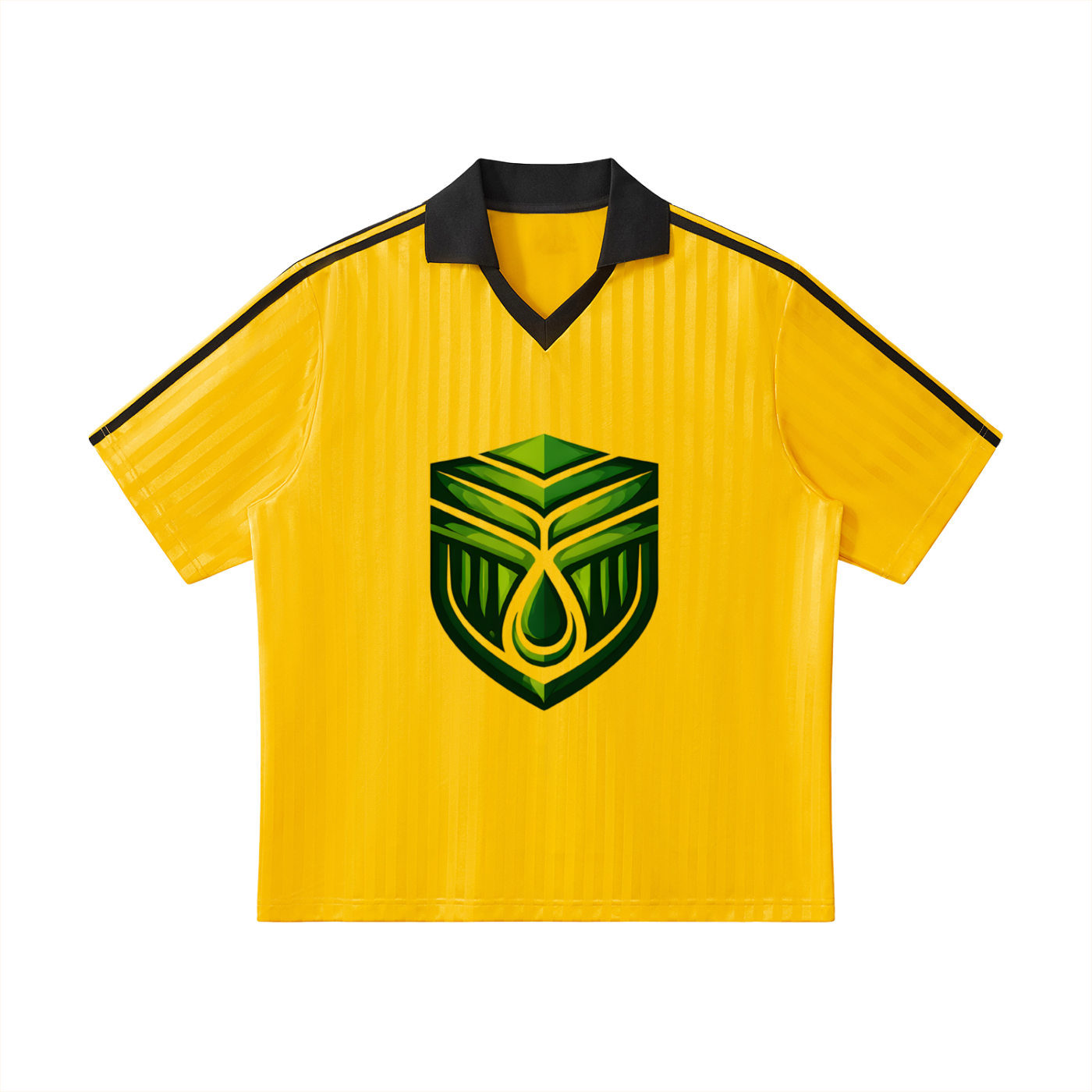 Light Contrast Collar Striped Soccer Jersey